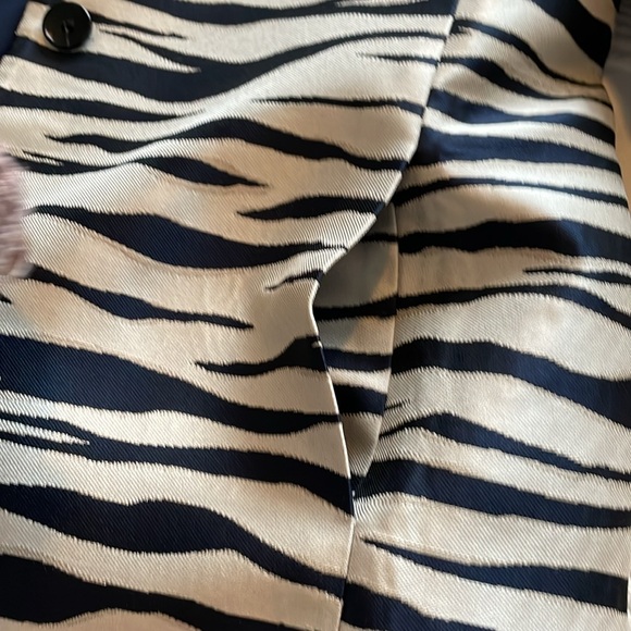 Navy blue and cream Ann taylor quarter length sleeves - Picture 4 of 7